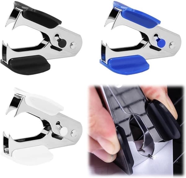 Stiftfjerner, stiftfjerner i metall, bærbar, 3-pakning