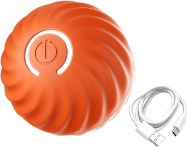 Gravity hoppebold kæledyr hundelegetøj bold automatisk hund drillebold (blå/orange) Mörkorange