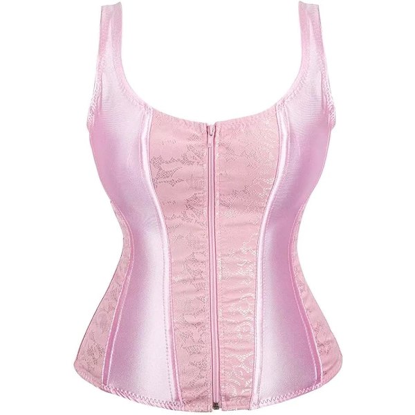 Naisten korsetit Overbust Bustier Top Gothic Sexy Olkapää 2928pink L 2928pink L