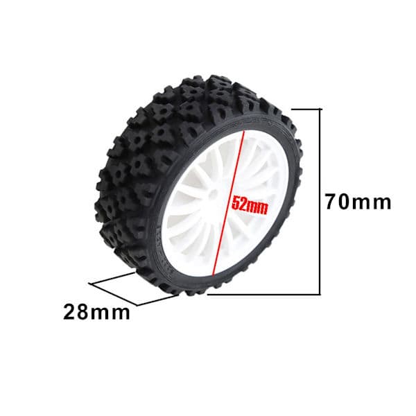 4 stk RC bilhjul dekk for Tamiya TT01/TT02/XV-01—max