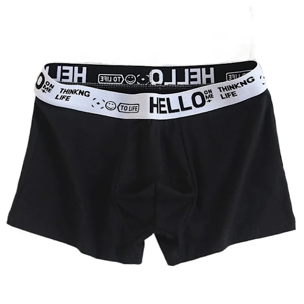 5 st Herrunderkläder Man Boxersexiga kalsonger Bekväma Andas Mode Pojkar Trosor Underkläder Boxershorts Herr 2PCS-Mix-02 Black XXL-65-75kg