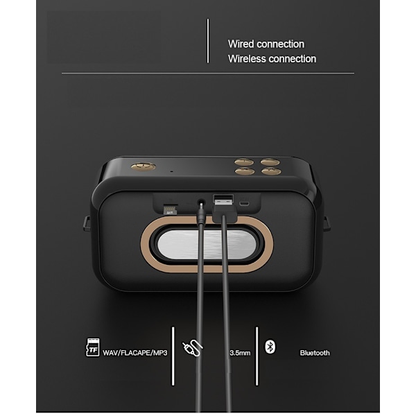 Kortradio Langaton Retro Kannettava Bluetooth-kaiutin (vihreä)