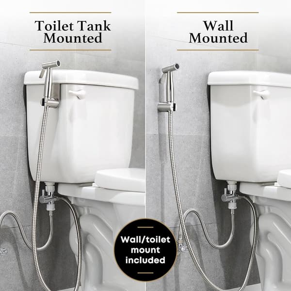 Bidee-bideekäsisuihku-bideewc-WC-suihkun käsisuihkusarja - Helppo asentaa - Hanadispenserillä, letkulla ja koukulla