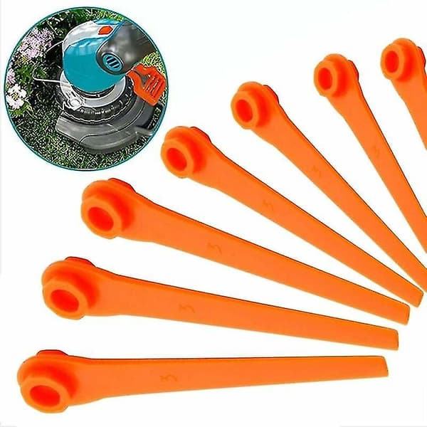 100-pack plastutbytesblad för Gardena 9823 9825 9820 9821 Trimmerblad 70mm