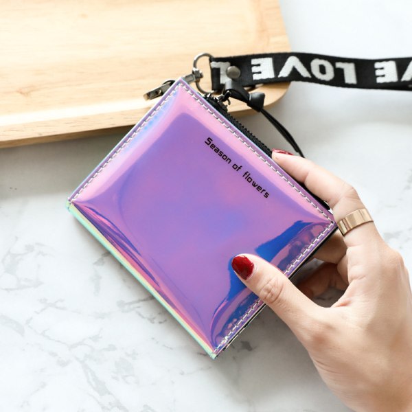 Korea dam holografisk plånbok Mode liten plånbok dam pengaväska