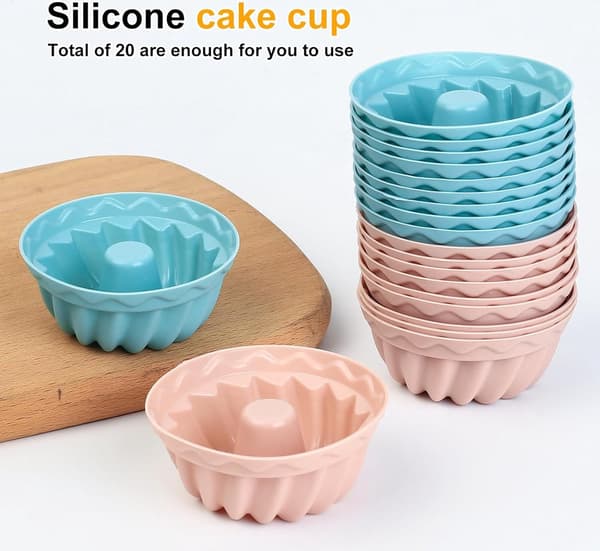 Bakeform - Silikon Julekakeform - Gjenbrukbar - Silikon Briocheform - 20 Stykker