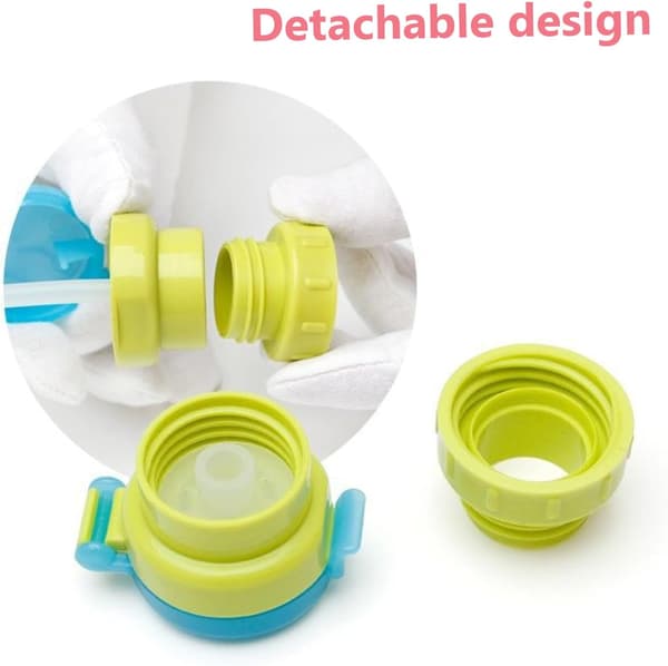 3 stycken halmlock Portable Anti-Suffocation Straw Lids Clamshell Straw Adapter Spill-Proof Lock för de flesta flaskor Straw Dispenser