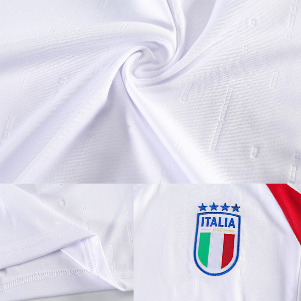 UEFA EM 2024 Italian Away Jersey Lasten Jalkapallovarusteet No.14 Chiesa XL No.14 Chiesa XL