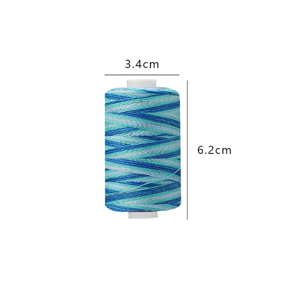 300/1000Yards Regnbåge Polyester Sytråd Polyester Tråd Hand Sömnad Avsnitt Djup För Nålsömnad Och Maskinsömnad. Typ 5 1000Yards