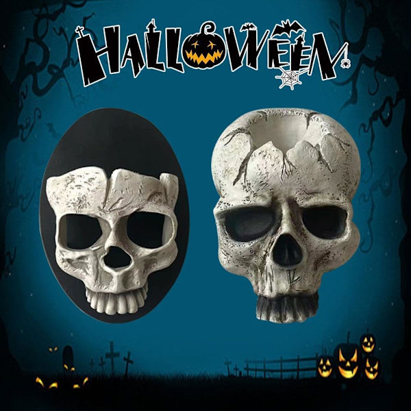 Kallokynttilänpidike, Goottilainen Teevalokynttilänpidike, Halloween-Pöytäkoriste, Täysi Kallo Whole skull