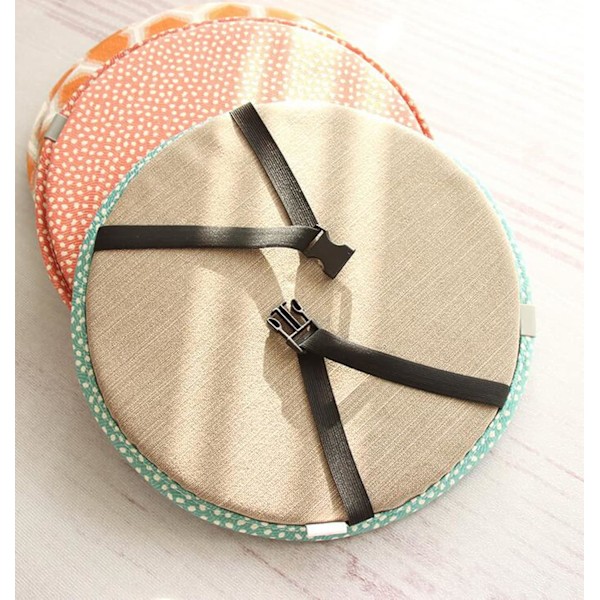 Rund Sittdyna med Band 16-Tums Andningsbar Palldynaöverdrag Tatami Kudde Kudde Köks-, Hem-, Kontorsstolsdynor med Band (Beige, 16) Beige 16.0 Inches