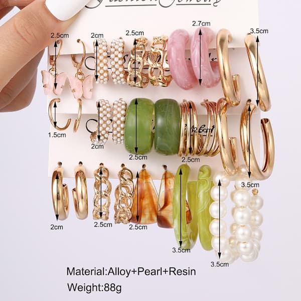 Twist Chain Øredobber Enkle Øredobber C C C—max