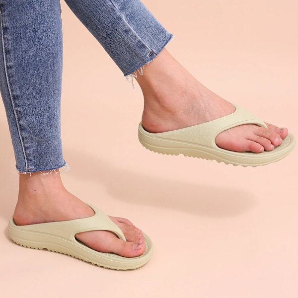 Goosecret Tjock Botten Flip Flops För Kvinnor Och Män Sommar Yoga Mat Utomhus Strand Thong Sandaler För Dusch Icke-Slip Mjuk Toffel Rosa 38(9.2 tum)