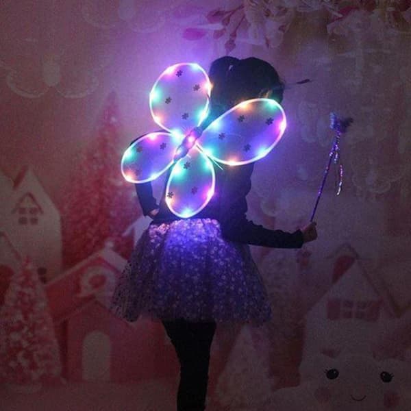 Lysende LED fluffy nederdel til piger, lagdelt balletdanseskørt med folder til fødselsdag_max White