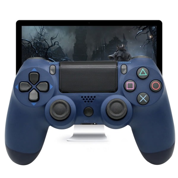 CQBB Trådlös spelkontroll Styrenhet Bluetooth Dual Head Gamepad Joystick Gamepad kompatibel med spelkonsol 4-midnattsblå