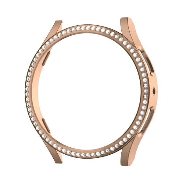 Kotelo Samsung Galaxy Watch 6 5 4 40 mm 44 mm kotelo PC yksinkertainen rivi timanttipinnoitettu kiiltävä suojus puskuri ilman lasia Rose gold Galaxy Watch6 44mm