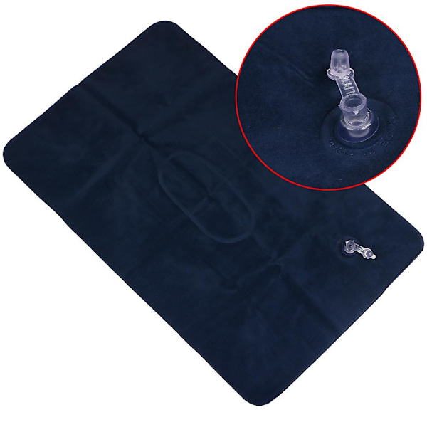 2 x Blue Inflatable Pillow Camping Travel Soft Inflation-AD4-