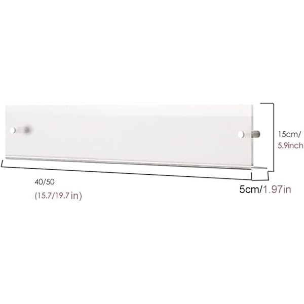 Veggmontert avisstativ, gjennomsiktig displaystativ for stue, 50 cm 50 cm-2 pcs