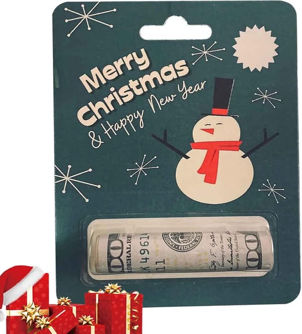 Morsom Julepengeskrin Ornament, Trepengeskrin for Juletrepynt, Sett C C