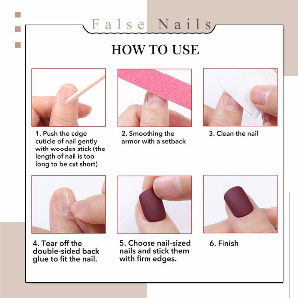 CQBB 1 set manikyr falska naglar (P139 [lim]) Skönhet och hälsa