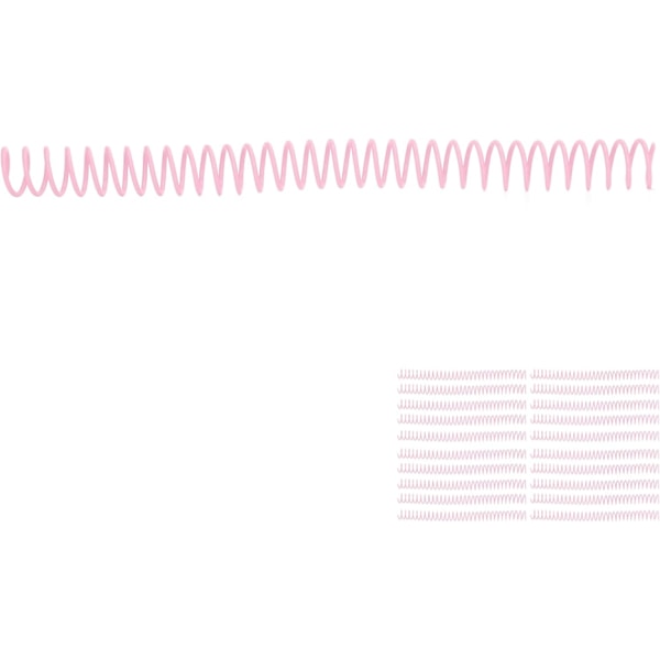 Spiralbundne spoler, 20 stykker, spiralbundne plastspoler, 19 mm, 3/4 tommers innerdiameter, 30 hull, spiraler for A4 og A5 notatbøker (rosa) ROSA