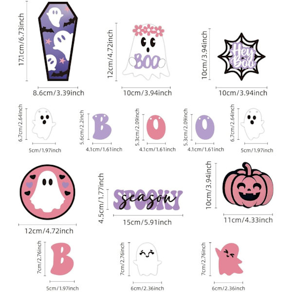 Halloween-kerrosalusta | Puusta valmistetut kausivaihteelliset koristeet pöydän sisustukseen