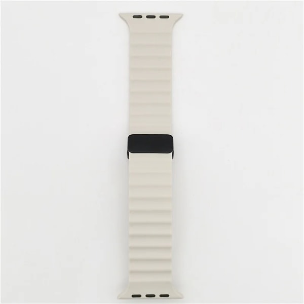 Magnetisk spænde til Apple Watch Band Ultra 2 49mm 45mm 44mm 40mm 41mm 38 42mm Silikonarmbånd iWatch Series 7 6 3 se 8 9 Starlight 38mm 40mm 41mm