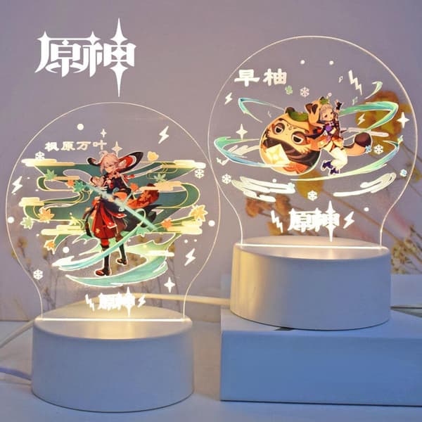 Genshin Impact Barbara 3D LED-akrylnattlamper 7 farver