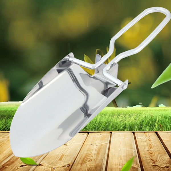 Rustfritt Stål Hage Folding Spade, Lett Mini Folding Hage Spade, Praktisk Camping Spade, for Gardeni