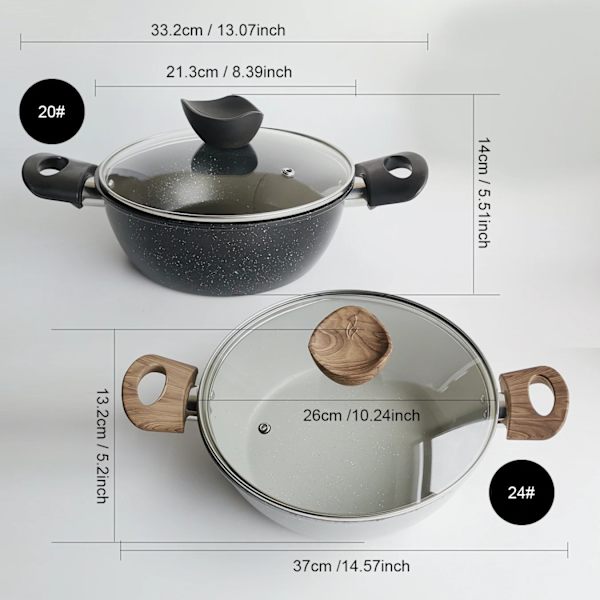 Gryde i støbejern, medicinsk sten, gryde 21,3 cm 8,39 tommer