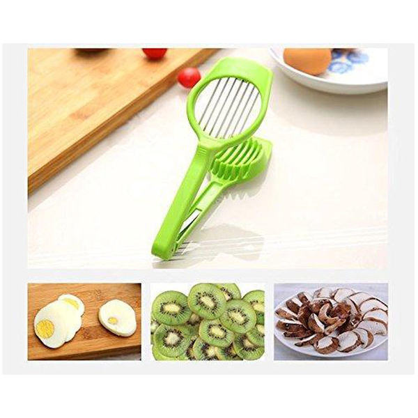 S.old - Soppkutter - Eggkutter - Fruktkutter - Blader i rustfritt stål - Plast - Svart - 7,5 cm x 19 cm