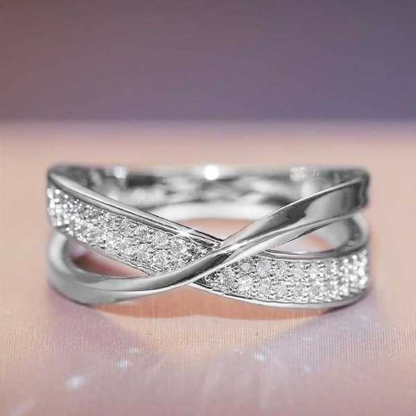 Viktminsknings Kristall Rhinestone Ring Bantnings Hälsovårdsring Guld 7 Gold 7_max Gold 7