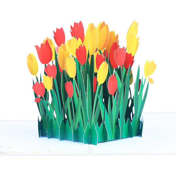SQBB 3D för pop up gratulationskort Tulpan blomma födelsedagskort för mödrar Valentines Da