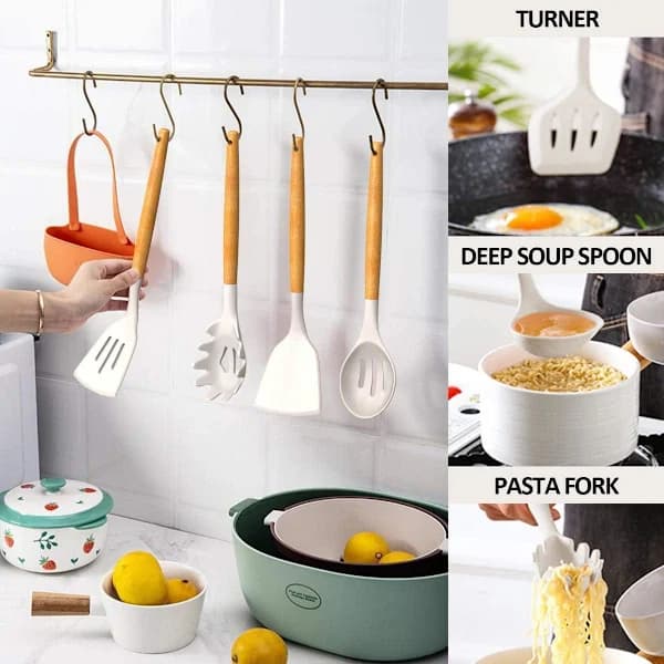 Köksredskapsset, 24 delar, non-stick silikon – max