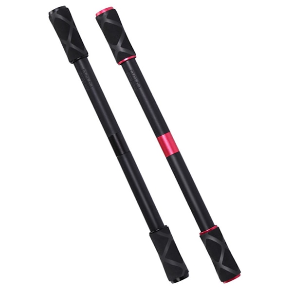 Snurrande penna - Spinnerpenna för stressavlastning, flygande snurrande penna för att förbättra finmotoriken, fidget-leksak, roterande dekompressionspenna black black red