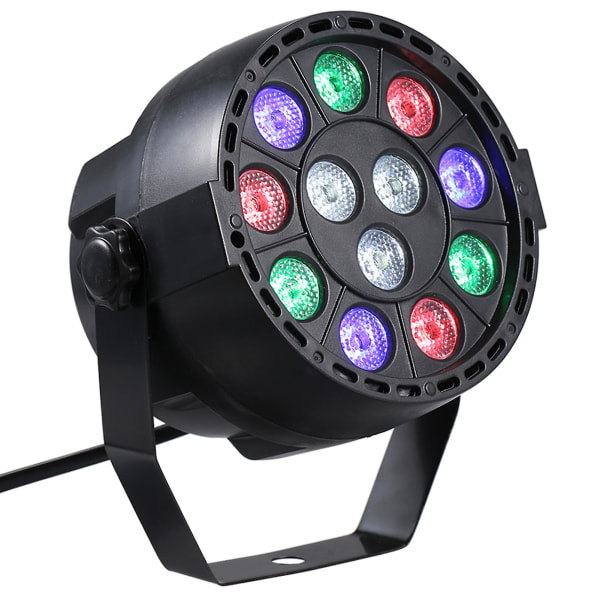 Ac90-240v 12 LEDs Par Lights 8 Channel Rgbw Färgblandning Scen Belysning Med Dmx Strobe & Ljud Aktivt läge För Disco Party Jul Väggtvätt Eu Pl