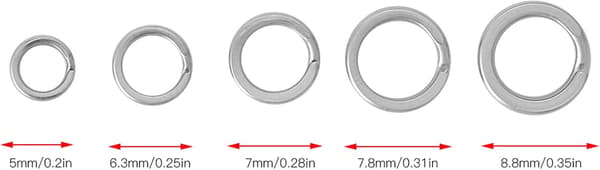 Fiske Split Ring, 200 stk. Rustfrit Stål Dobbelt Split Ring Connector Fiskeudstyr Tilbehør Split Ring
