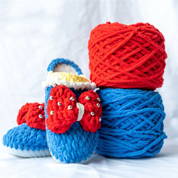 100g Chenille Scarf Tråd för stickning Gör-det-själv-material Färgglatt handstickat garn för handstickning Virkat tjockt ullgarn ull 39