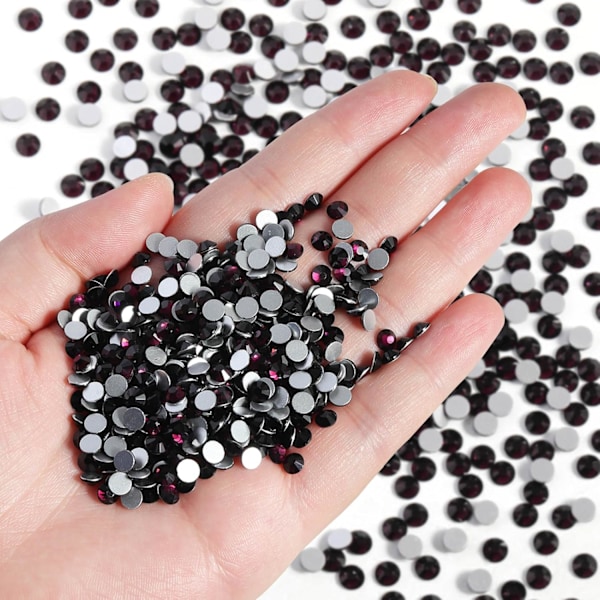 14400 stk Burgunder Flatback Rhinestones for DIY Håndverk, Amethyst, SS10, 2,7-2,9 mm Amethyst SS10/14400pcs