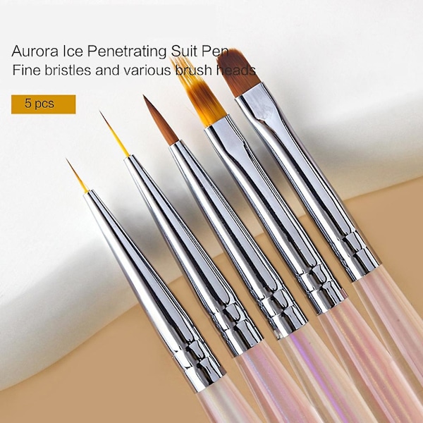 5 st Nagel Liner Penslar Nageldesign Verktyg Nagelkonst Penslar Di