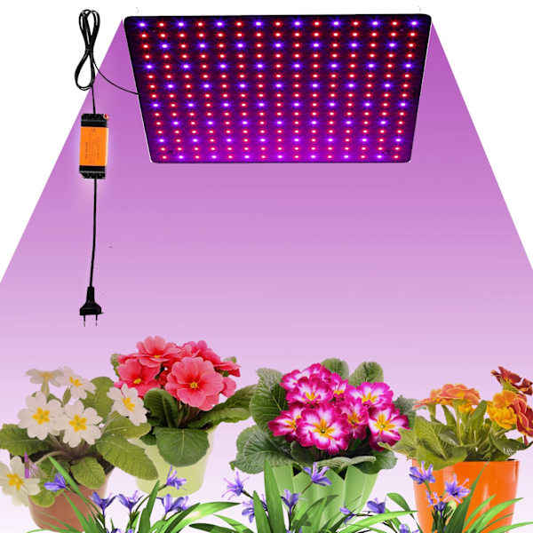 Växtlampa LED 45 W växtlampa LED fullspektrum växtlampor med krokar för växter för växter grönsaker blomma EU Plug