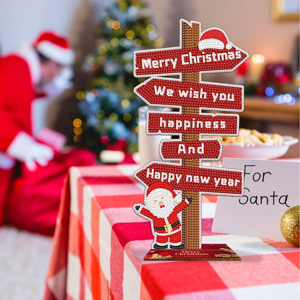 Specielle Formede Jule Diamantmaleri Sæt, DIY Træ Ornament i Træ C
