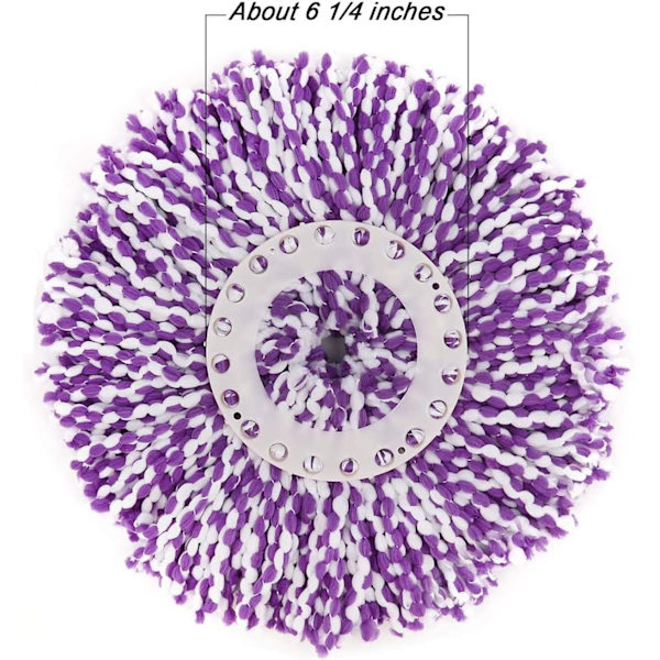 3 kpl Mikrokuitu Spin Mop - Vaihtoehdot Hurricane ja Mopnado - Purppura Purple