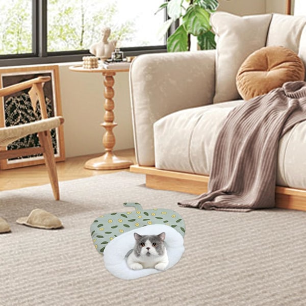 Blød Katteseng Hule Sovepose | Varmt Halvlukket Dyresofa til Katte & Små Hunde 26 x W 20 x H 20 cm