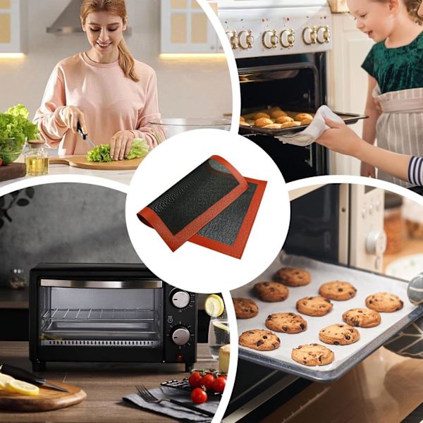 Silikon Bagemåtte, Genanvendelig Bageplade til Brød, Kager og Cookies Right angle 40*30