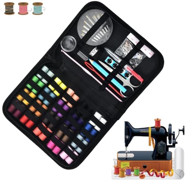 128-Piece Sewing Kit for Household, Convenient and Practical Sewing Box, Multifunctional Hand Sewing Set