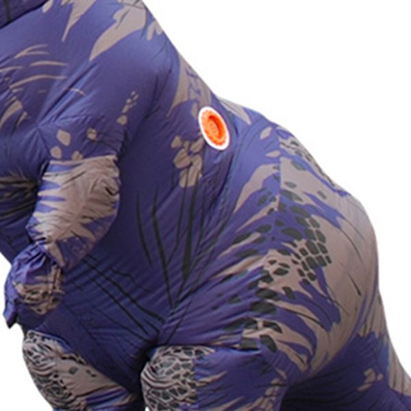 Uppblåsbar dinosauriekostym Cosplay Fancy Dress Halloween Barn grön vuxen lila vuxen purple adult
