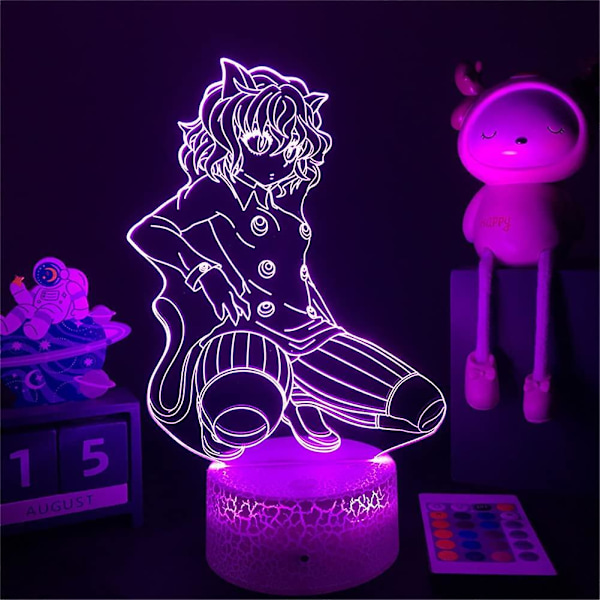 Usb Anime Manga Neferpitou Figur 3d Led-lampe Soveværelse Dekoration Sengelampe Bedst Til Børn/Venner Gaver Lava Base Neferpitou