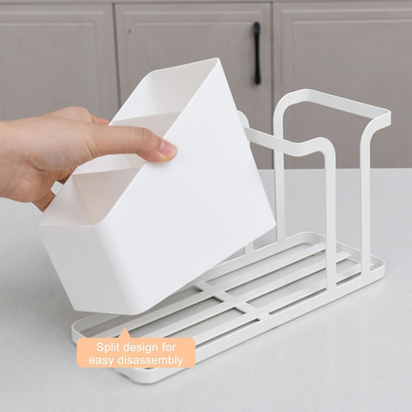 Kaffekop Dispenser, Bordplads Organizer med Elegant Sort Design til Køkken White