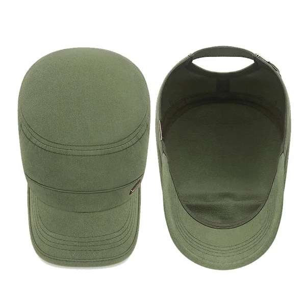 Ny mote Klassisk Casual Snapback-hatter i bomull Utomhussport Cap Flat Military Cadet Cap Stil Design Army Green